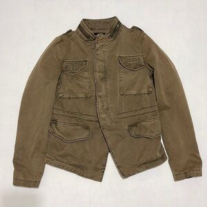 Zara Utility  Moto Military Style Jacket Size M